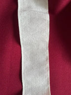 Off-white fita nastro gorgorão em poliéster 55mm com textura canelada e toque natural branco