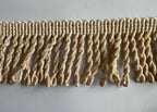 Franja atlântica algodão puro bege com franjas torcidas de 50mm ideal para decoração e artesanato l&l