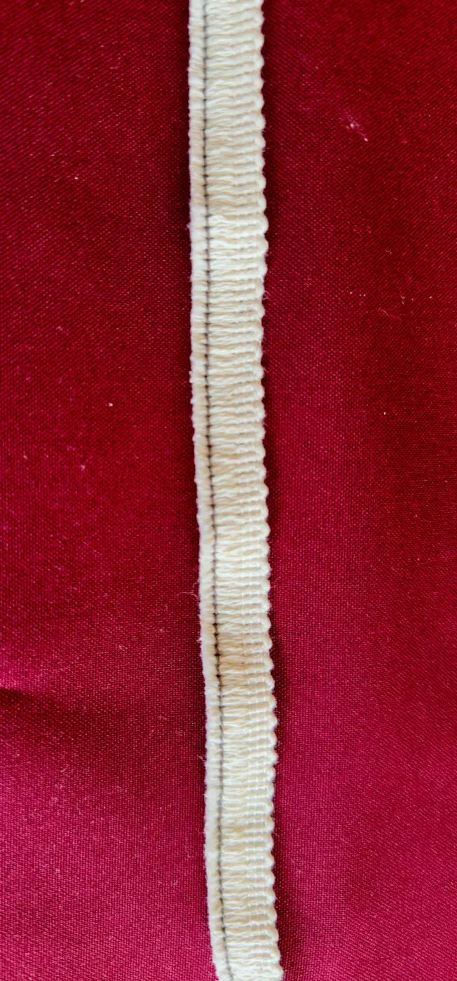 Beige franja halo ribbed fabric strap with subtle stitched edge 100% algodão natural color by l&l aura suave
