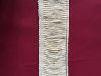 Franja liseré algodão puro 100% natural creme com textura e bordas costuradas l&l 70mm