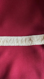 Franja pluma de algodão 80% natural 40mm em tom creme com textura e toque celestial da l&l