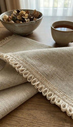 Beige franja serpentina algodão 80% 50mm com renda creme delicada ideal para decoração l&l